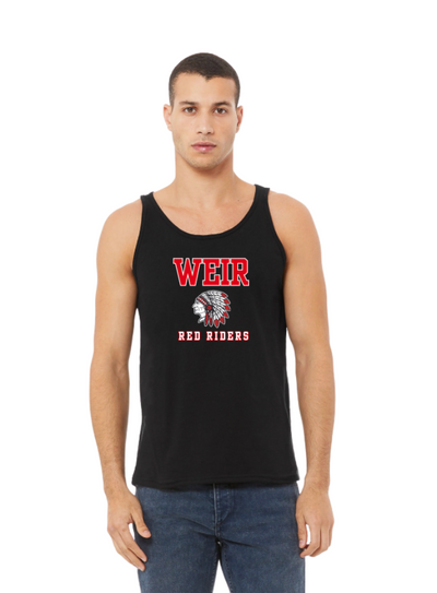 Adult Unisex Weir Red Riders Classic Mascot Graphic Bella + Canvas Tank