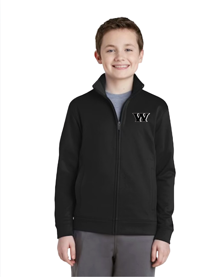 Youth Weir Logo Sport-Tek Sport-Wick Fleece Full-Zip Jacket