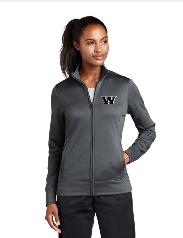Adult Unisex Weir Logo Graphic Sport-Tek Sport-Wick Fleece Full-Zip Jacket