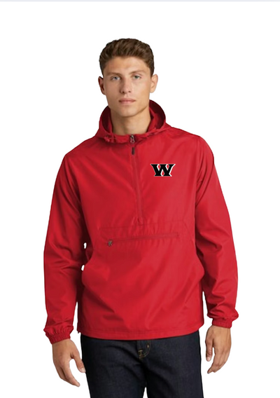 Adult Unisex Weir Logo Sport-Tek Water and Wind-Resistant Packable Anorak Jacket