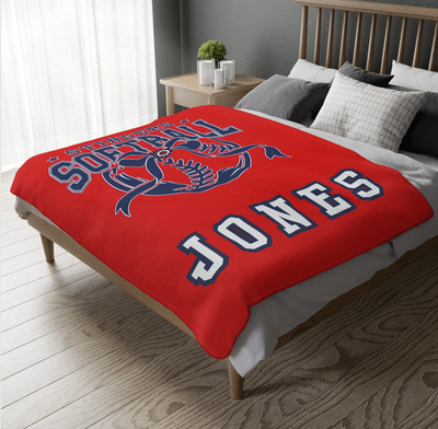 CUSTOMIZED Choose your Graphic Super Soft Reversible Velveteen Microfiber Blanket (Two-sided print) - Stingers Softball