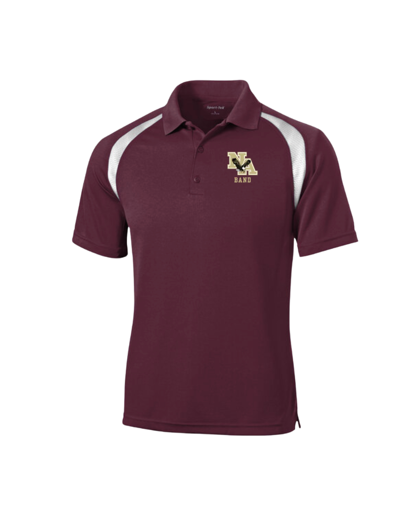NAHS SUMMER BAND SHIRT FOR PERFORMANCES - Polo with Embroidered Gold NA Logo