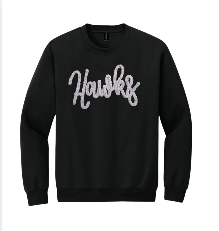 Adult Unisex Westerville Central Chunky Chenille Yarn Warhawks Sweatshirt