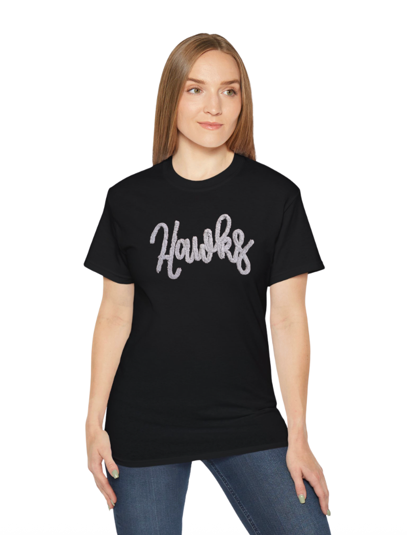 Adult Unisex Westerville Central Chunky Chenille Yarn Warhawks Tee