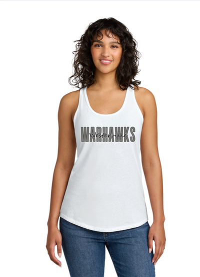 Women's Westerville Central Warhawks Spirit Script Graphic Next Level Racerback Tank