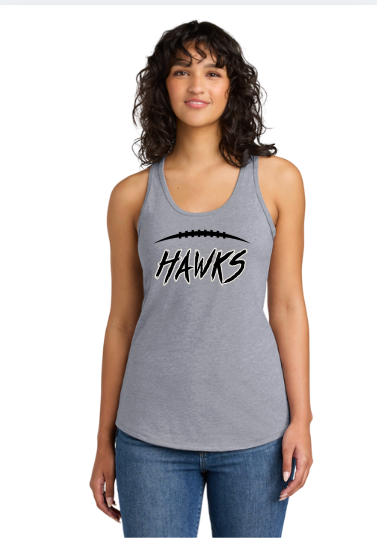 Women's Westerville Central Fighting Football Hawks Graphic Next Level Racerback Tank