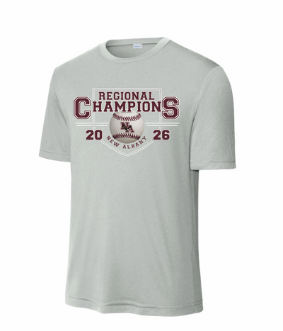 Adult Unisex NAHS Baseball Official 2026 Regional Champion Performance Wicking Tee