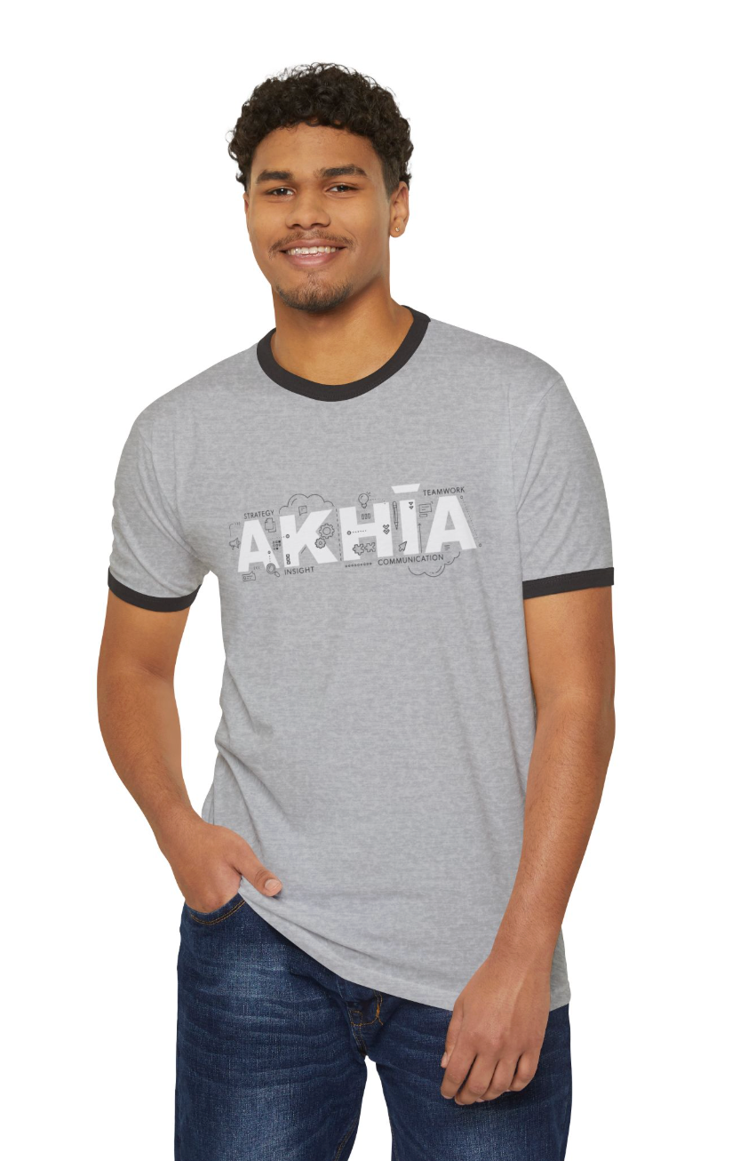 Adult Unisex Choose your Graphic Short Sleeve Ringer Tee - Akhia