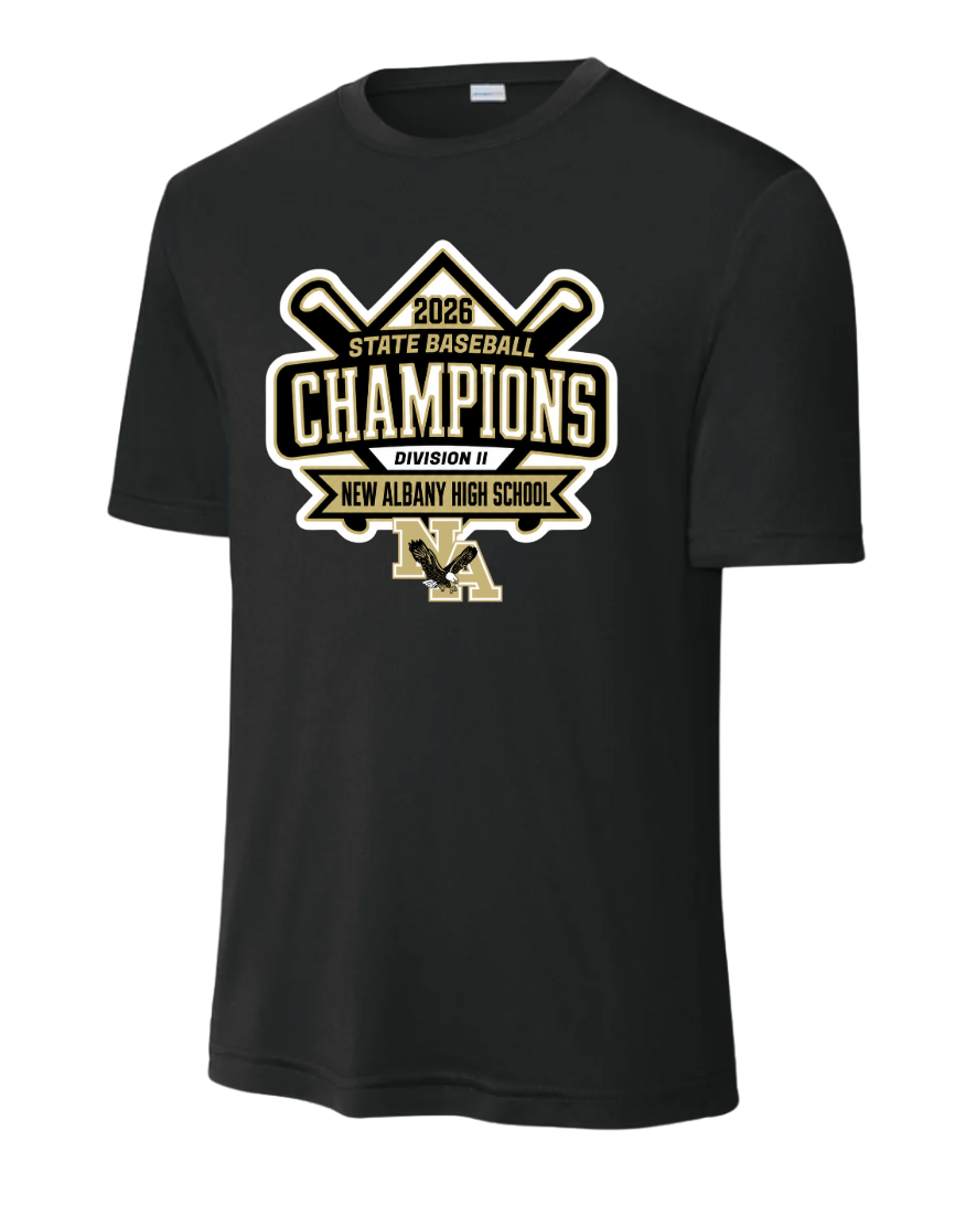 Adult Unisex NAHS Baseball Official 2026 STATE CHAMPION Performance Wicking Tee