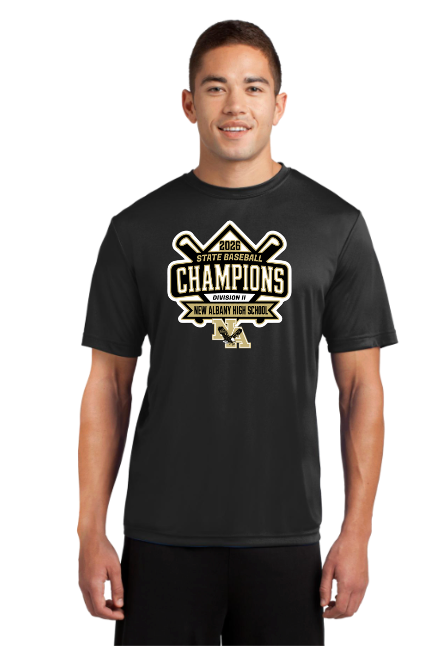 Adult Unisex NAHS Baseball Official 2026 STATE CHAMPION Performance Wicking Tee