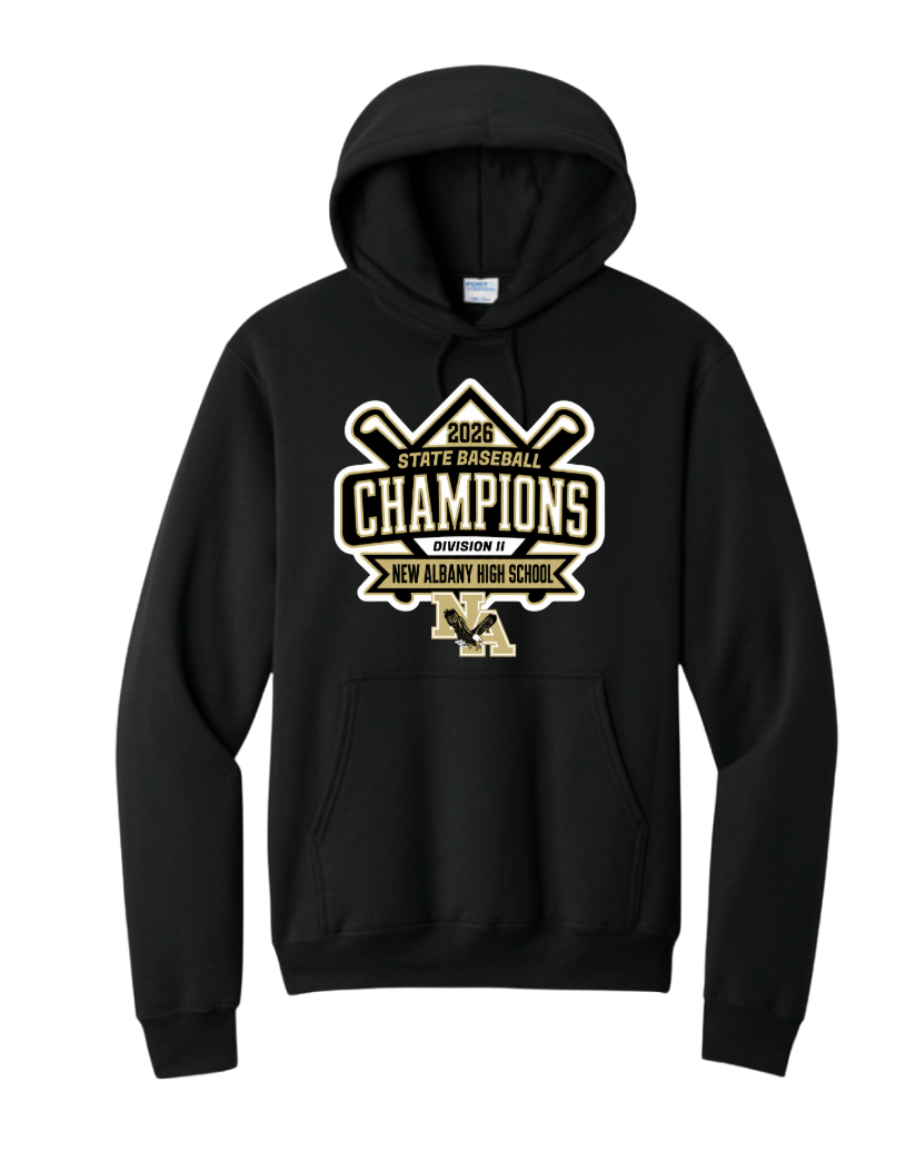 Adult Unisex NAHS Baseball Official 2026 STATE CHAMPION Fleece Hoodie