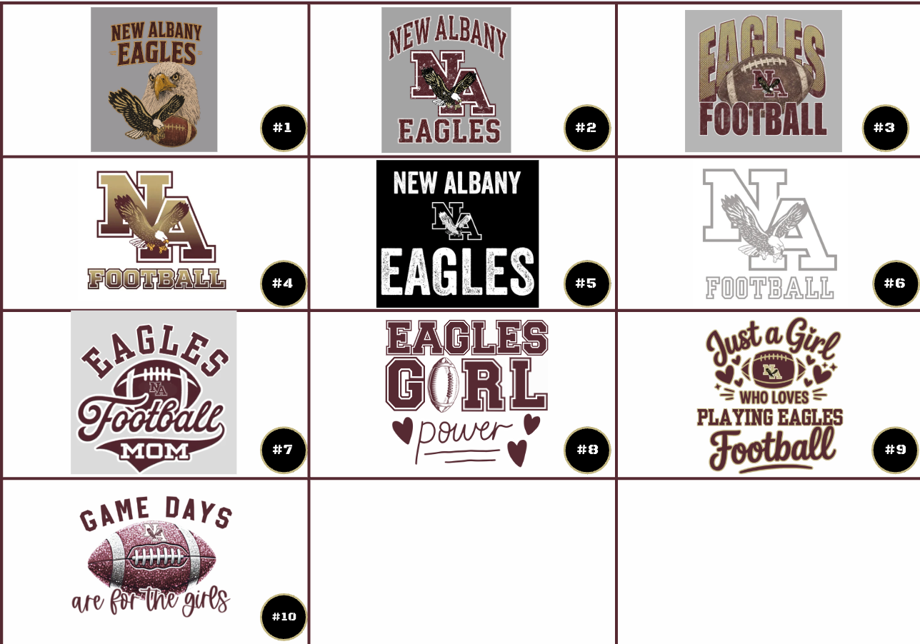 Adult Unisex Choose your Graphic Short Sleeve Soft Tee with Customized Back - New Albany Flag Football