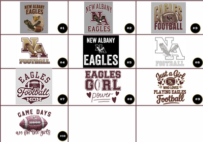 Adult Unisex Choose your Graphic Short Sleeve Soft Tee with Customized Back - New Albany Flag Football