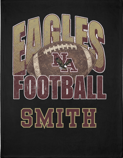 CUSTOMIZED Choose your Graphic Super Soft Reversible Velveteen Microfiber Blanket (Two-sided print) - New Albany Flag Football