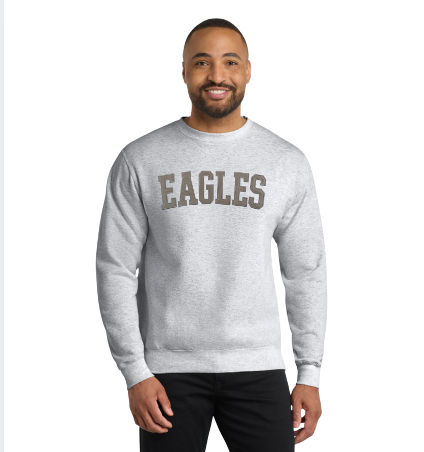 Adult Unisex New Albany Eagles Varsity Patch Letter Embroidered Sweatshirt