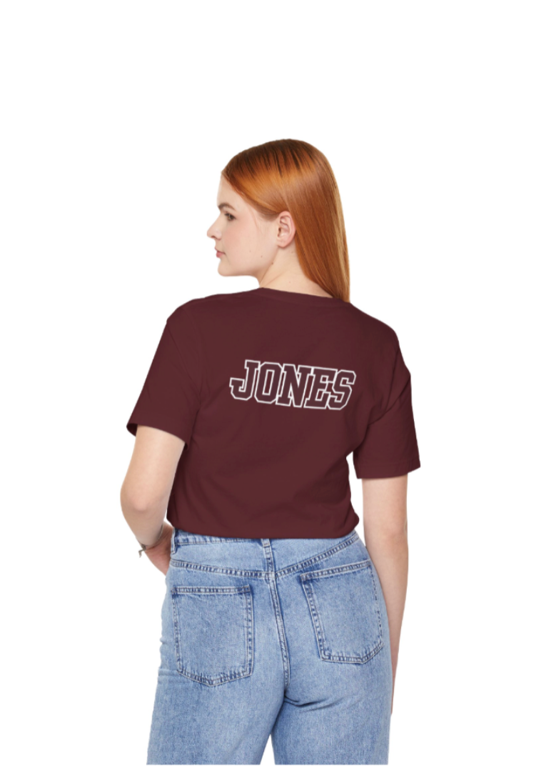 Adult Unisex Choose your Graphic Short Sleeve Soft Tee with Customized Back - New Albany Football