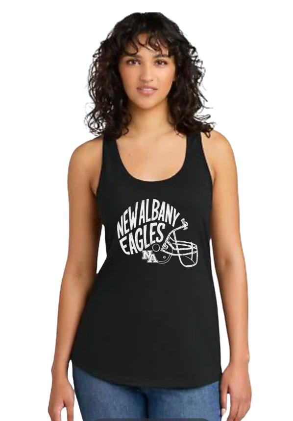 Women's New Albany Vintage Vibes Football Helmet Graphic Next Level Racerback Tank