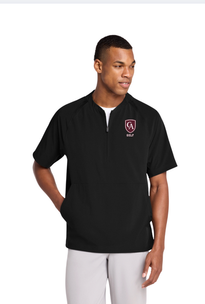 Men's Sport-Tek® Repeat 1/2-Zip Short Sleeve Jacket with Columbus Academy Golf Graphic