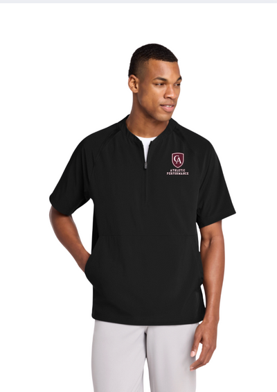 Men's Sport-Tek® Repeat 1/2-Zip Short Sleeve Jacket with Columbus Academy Athletic Performance Graphic