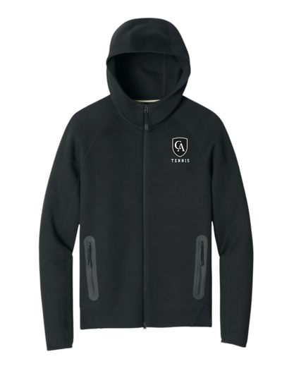 Adult Unisex Nike Tech Fleece Full Zip-Hoodie with Embroidered Columbus Academy Tennis Logo
