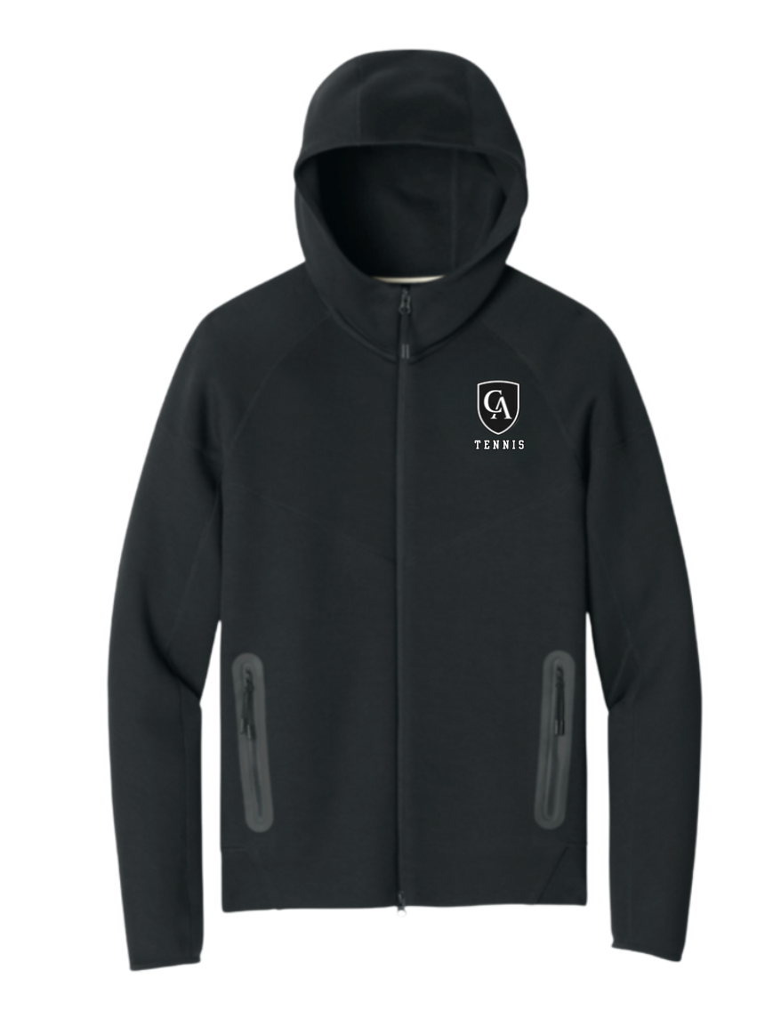 Adult Unisex Nike Tech Fleece Full Zip-Hoodie with Embroidered Columbus Academy Tennis Logo