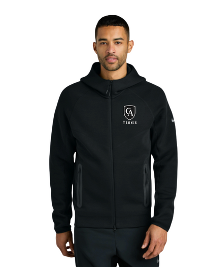 Adult Unisex Nike Tech Fleece Full Zip-Hoodie with Embroidered Columbus Academy Tennis Logo