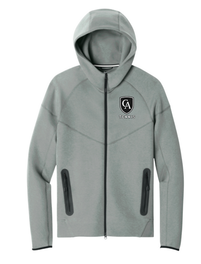 Adult Unisex Nike Tech Fleece Full Zip-Hoodie with Embroidered Columbus Academy Tennis Logo