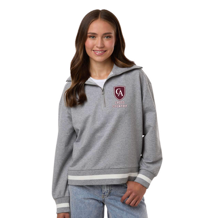 Women's Columbus Academy Cross Country Graphic Heritage Prep Quarter-Zip Pullover