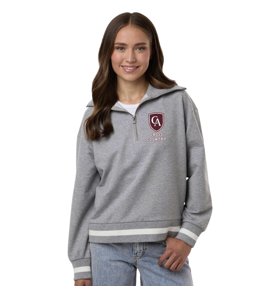 Women's Columbus Academy Cross Country Graphic Heritage Prep Quarter-Zip Pullover