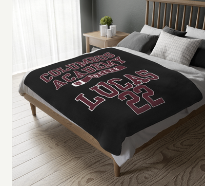 CUSTOMIZED Choose your Graphic Super Soft Reversible Velveteen Microfiber Blanket (Two-sided print) - Columbus Academy Fall Sports