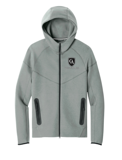 Adult Unisex Nike Tech Fleece Full Zip-Hoodie with Embroidered Columbus Academy Volleyball Logo
