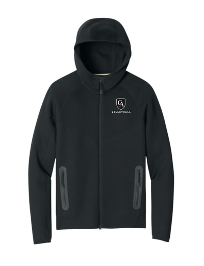 Adult Unisex Nike Tech Fleece Full Zip-Hoodie with Embroidered Columbus Academy Volleyball Logo