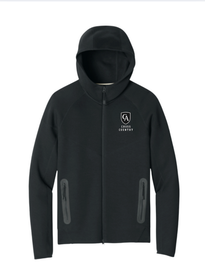Adult Unisex Nike Tech Fleece Full Zip-Hoodie with Embroidered Columbus Academy Cross Country Logo
