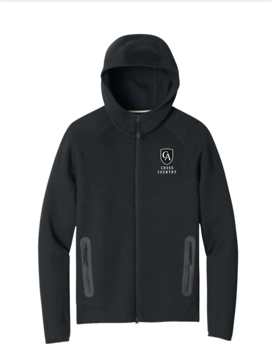 Adult Unisex Nike Tech Fleece Full Zip-Hoodie with Embroidered Columbus Academy Cross Country Logo
