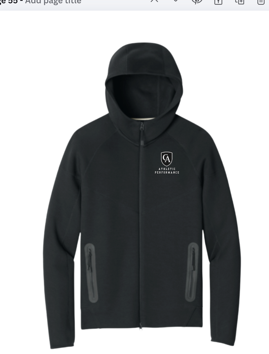 Adult Unisex Nike Tech Fleece Full Zip-Hoodie with Embroidered Columbus Academy Athletic Performance Logo