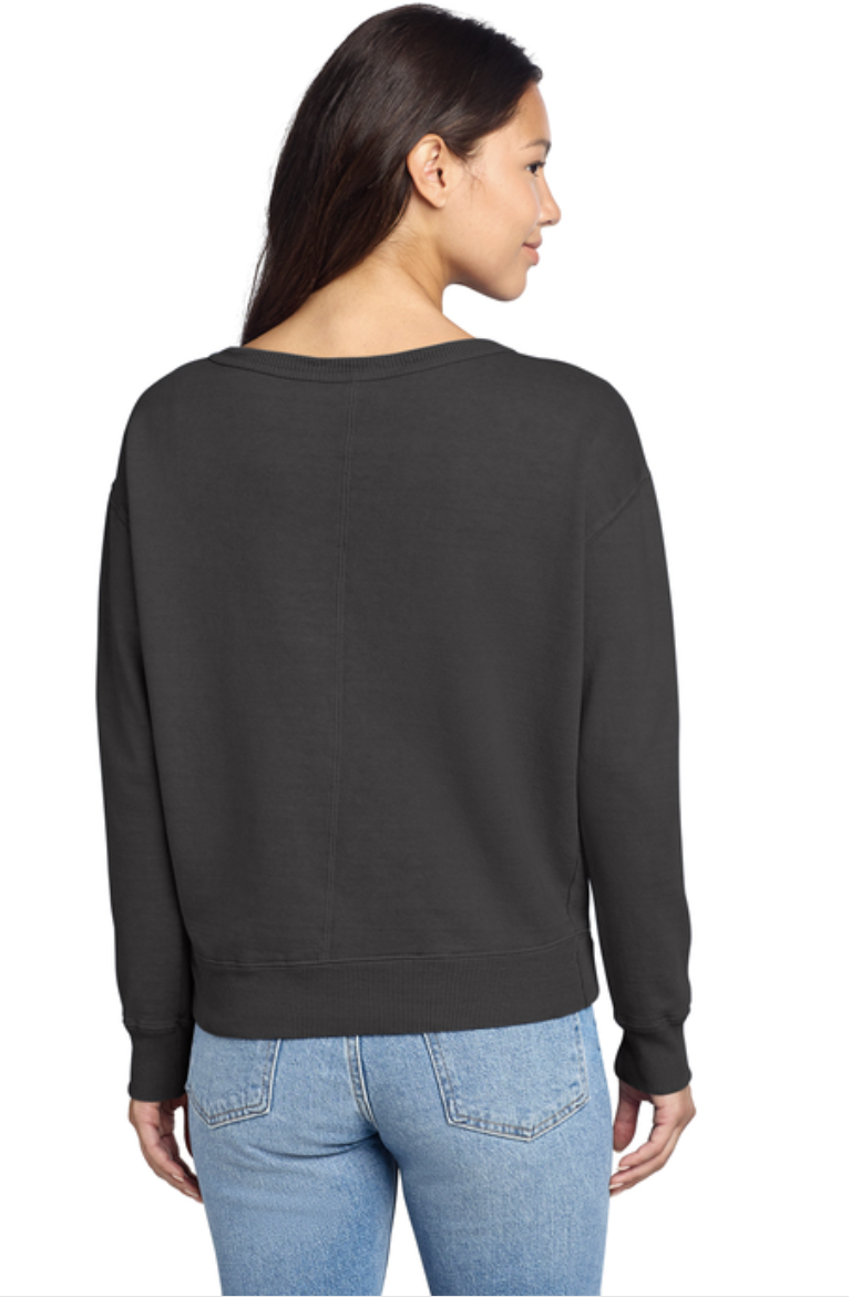 Women's Columbus Academy Athletic Performance Graphic Beach Wash V-Neck Sweatshirt