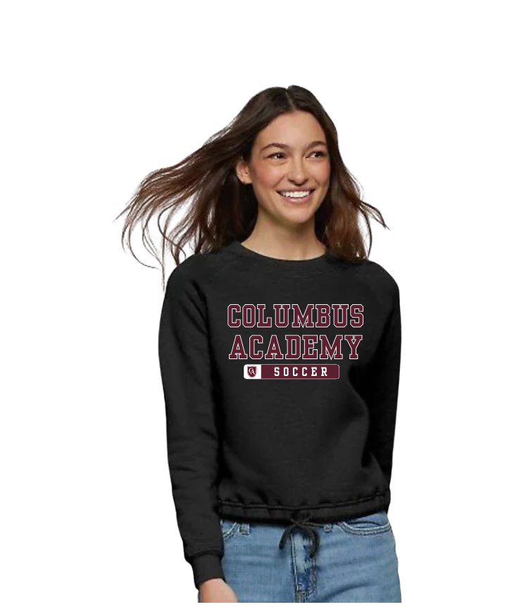 Women's Columbus Academy Soccer Graphic Boxy Fleece Crewneck Sweatshirt