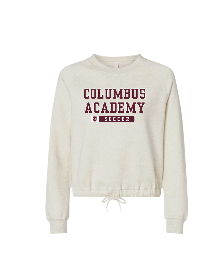 Women's Columbus Academy Soccer Graphic Boxy Fleece Crewneck Sweatshirt