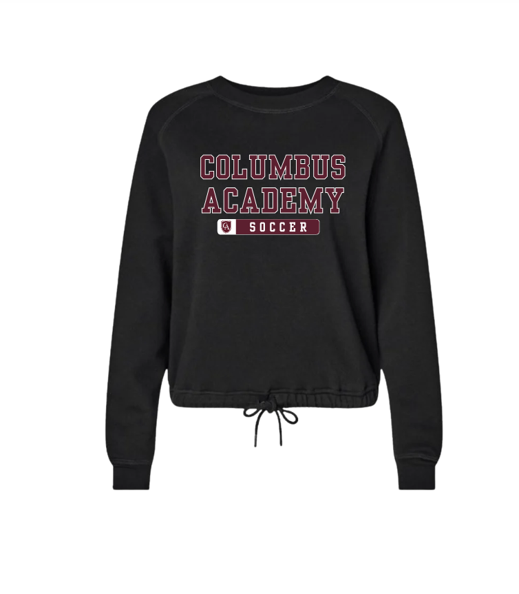 Women's Columbus Academy Soccer Graphic Boxy Fleece Crewneck Sweatshirt