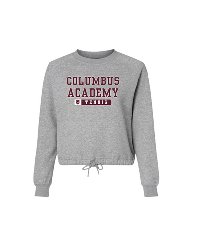 Women's Columbus Academy Tennis Graphic Boxy Fleece Crewneck Sweatshirt