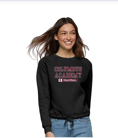Women's Columbus Academy Volleyball Graphic Boxy Fleece Crewneck Sweatshirt