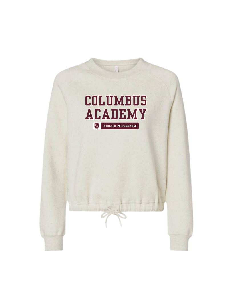 Women's Columbus Academy Athletic Performance Graphic Boxy Fleece Crewneck Sweatshirt