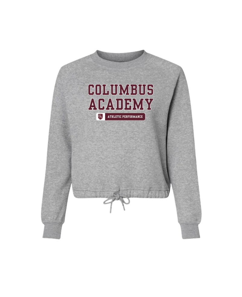 Women's Columbus Academy Athletic Performance Graphic Boxy Fleece Crewneck Sweatshirt