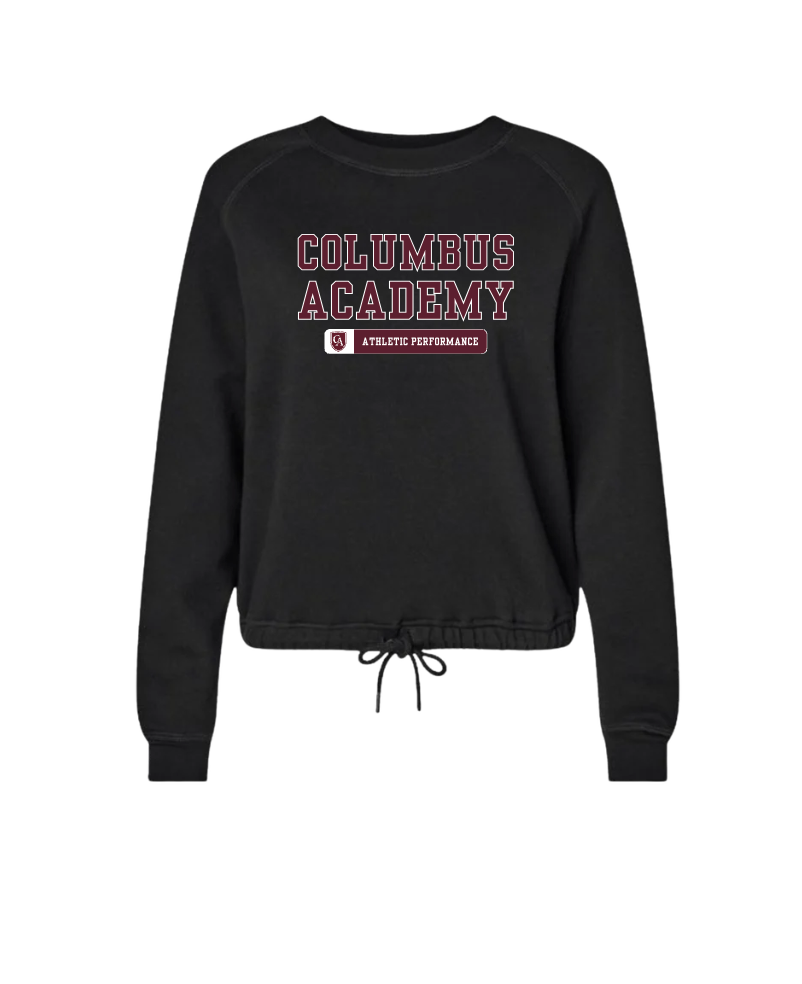 Women's Columbus Academy Athletic Performance Graphic Boxy Fleece Crewneck Sweatshirt