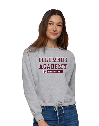 Women's Columbus Academy Field Hockey Graphic Boxy Fleece Crewneck Sweatshirt