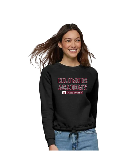 Women's Columbus Academy Field Hockey Graphic Boxy Fleece Crewneck Sweatshirt