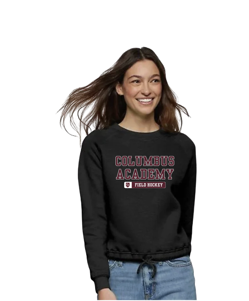 Women's Columbus Academy Field Hockey Graphic Boxy Fleece Crewneck Sweatshirt