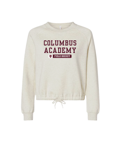 Women's Columbus Academy Field Hockey Graphic Boxy Fleece Crewneck Sweatshirt