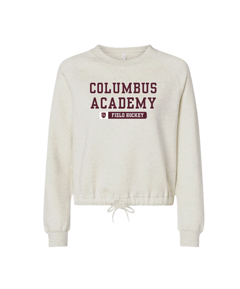 Women's Columbus Academy Field Hockey Graphic Boxy Fleece Crewneck Sweatshirt