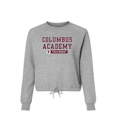 Women's Columbus Academy Field Hockey Graphic Boxy Fleece Crewneck Sweatshirt